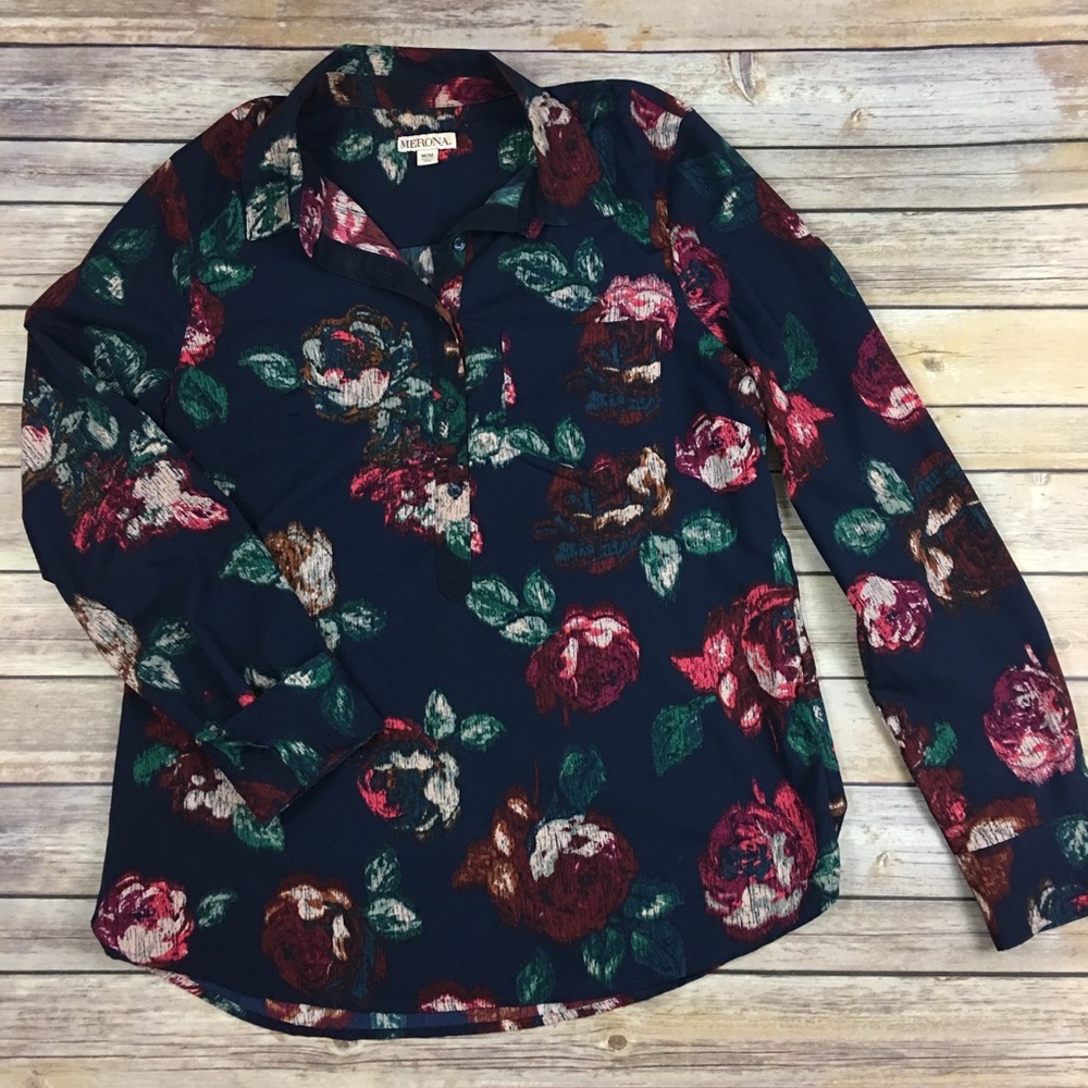 Medina long sleeve tunic blouse